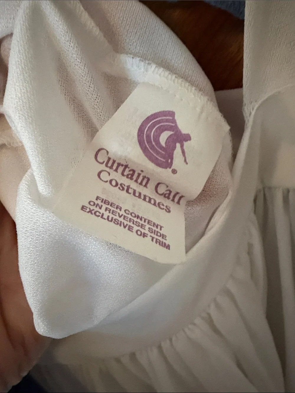 Curtain Call Costumes lightweight white
