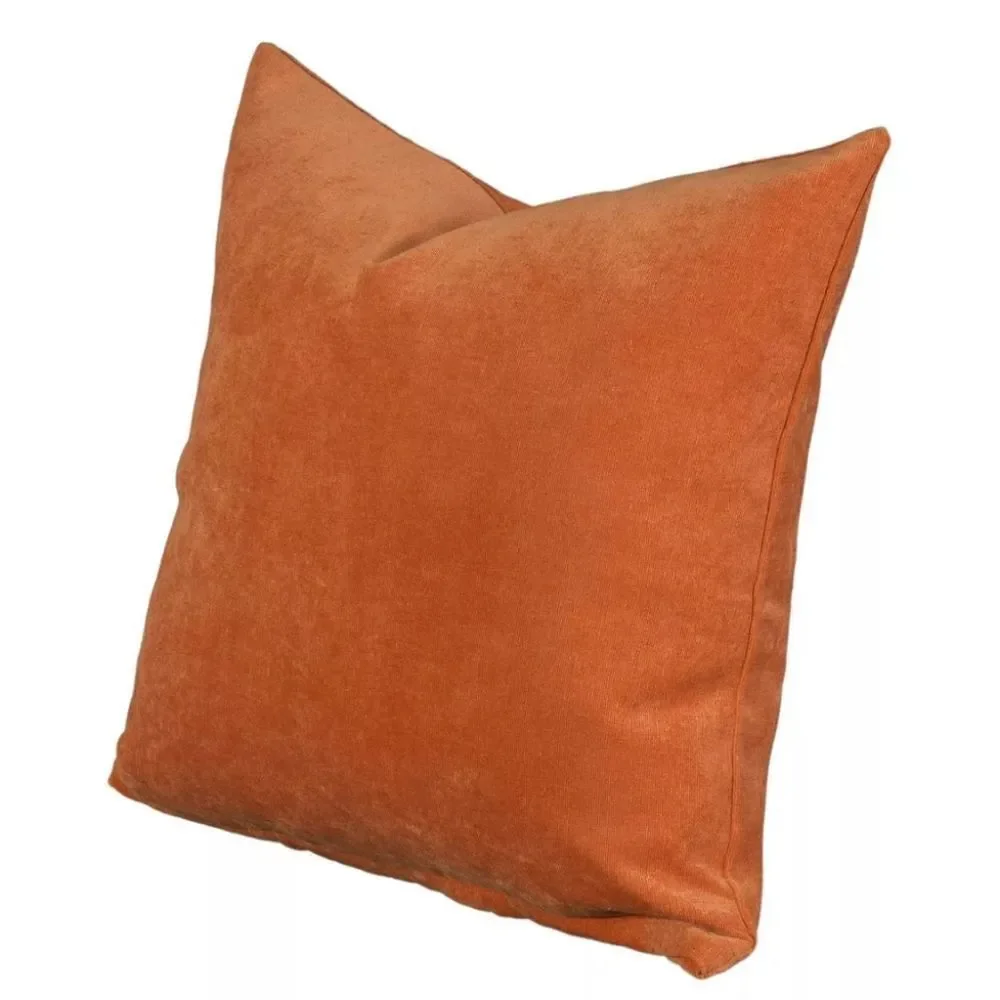 TELERIE VISCONTI VENETIAN VELVET ITALIAN LUXURY PILLOW 20x20 SHAM orange bronze