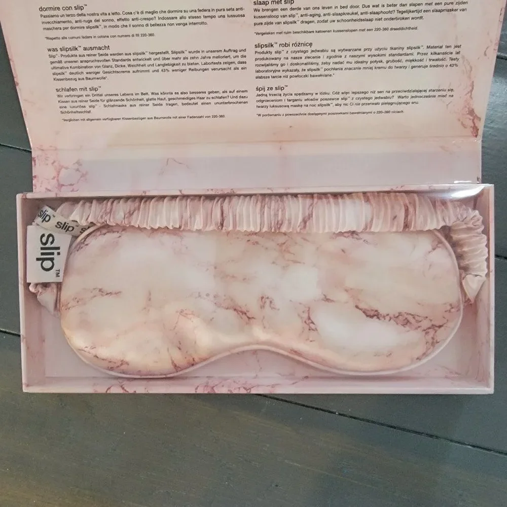 COPY - Slip Silk Sleep Mask, Pink Marble (One Size) - 100% Pure Mulberry 22 Mom…