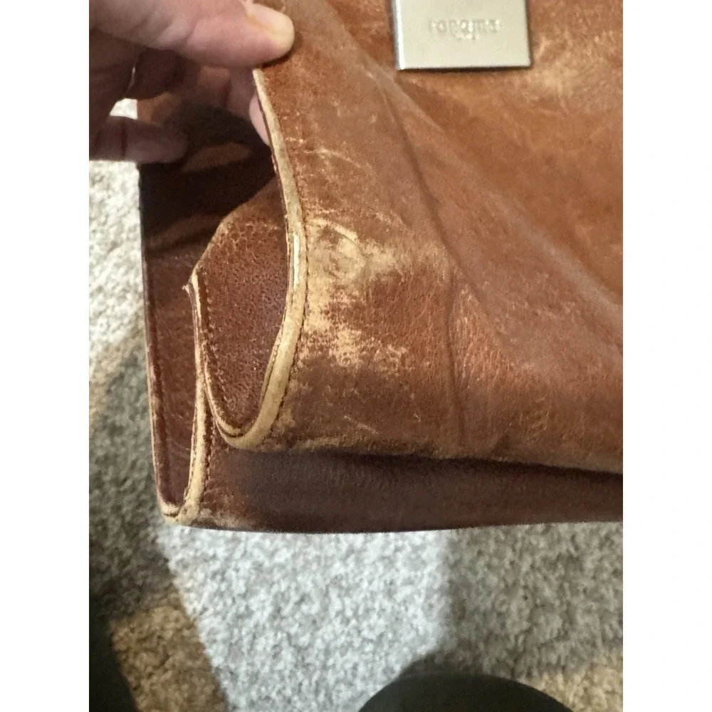 Renoma Paris Seoul Brown Leather Hobo Strap Flap‎ Purse