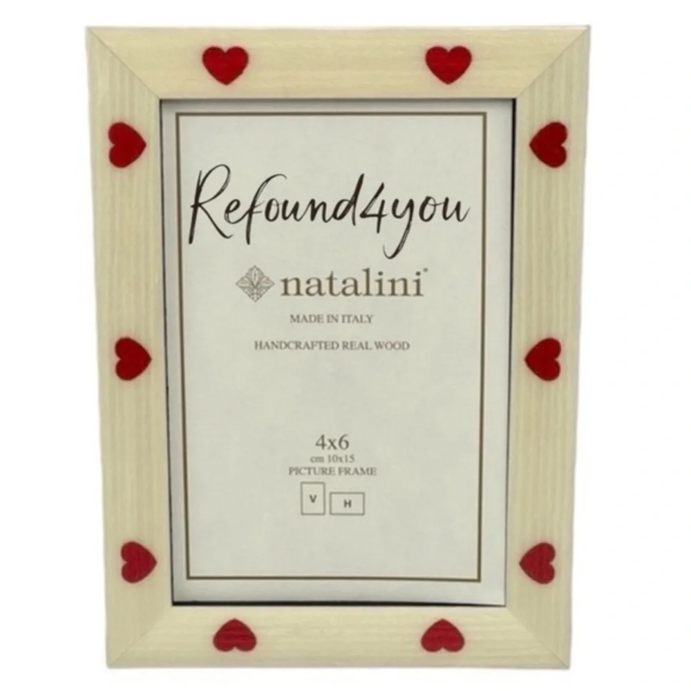 Natalini - ‘Hearts’ picture frame. 4” x 6”. NWT. Firm!
