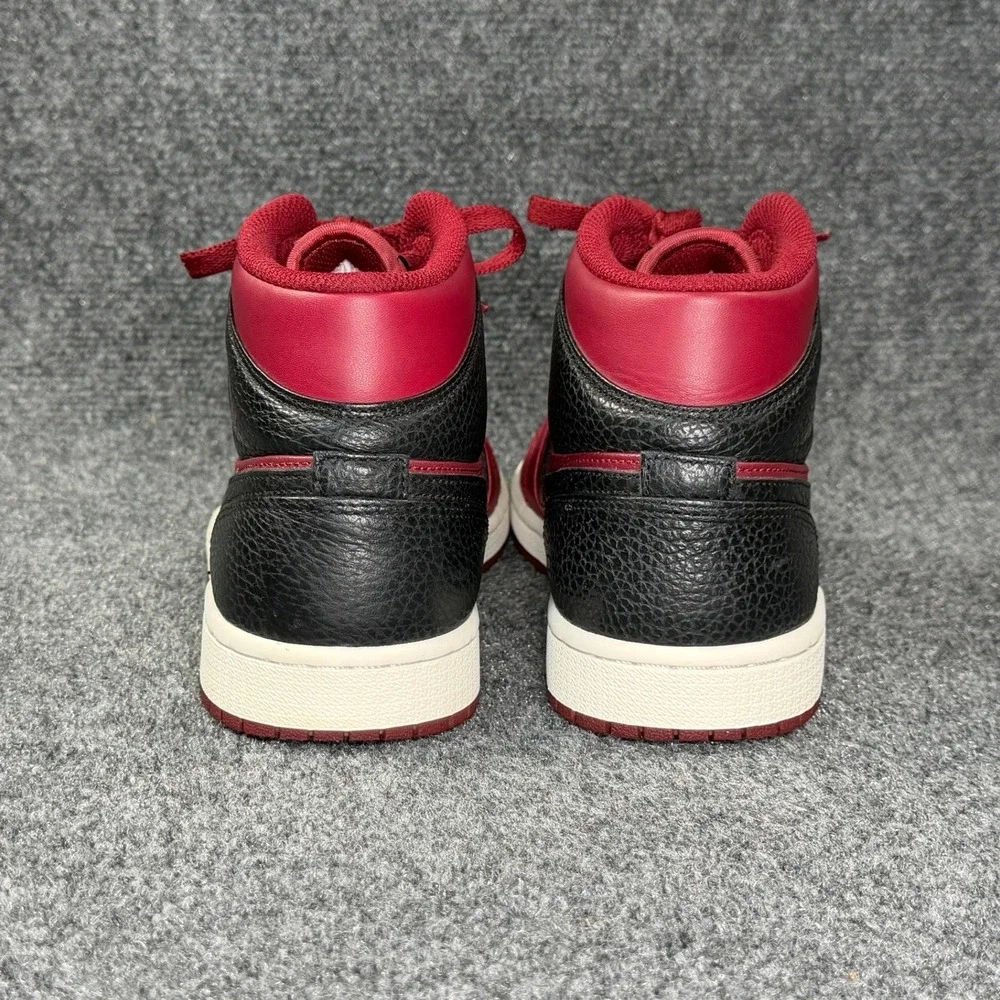 Jordan 1 Retro Mid Shoes Men's 8 Team Red Black Athletic Basketball Sneakers