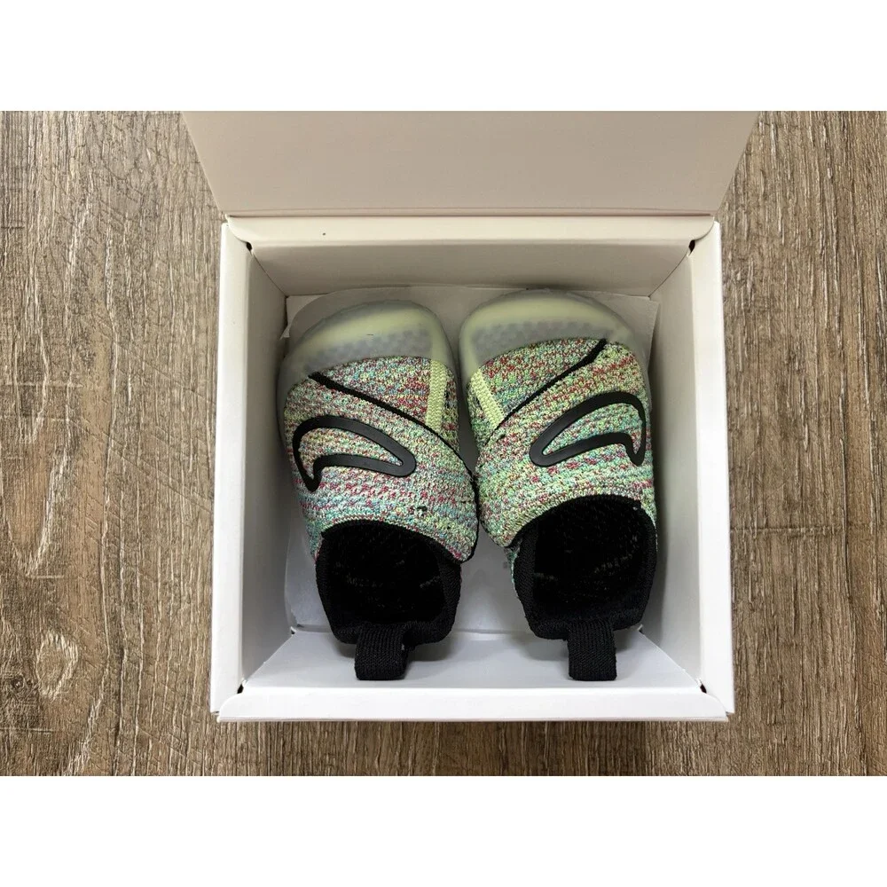 Nike Swoosh 1 TD Infant Flyknit Shoes Green Strike Sz 3C FB3244-302