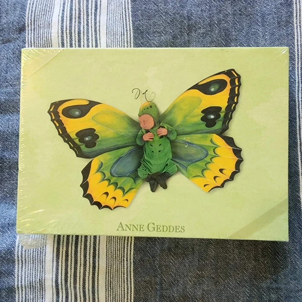 Anne‎ Geddes Blank Cards Spring Butterfly 18 Card Set Stickers Envelopes Sealed