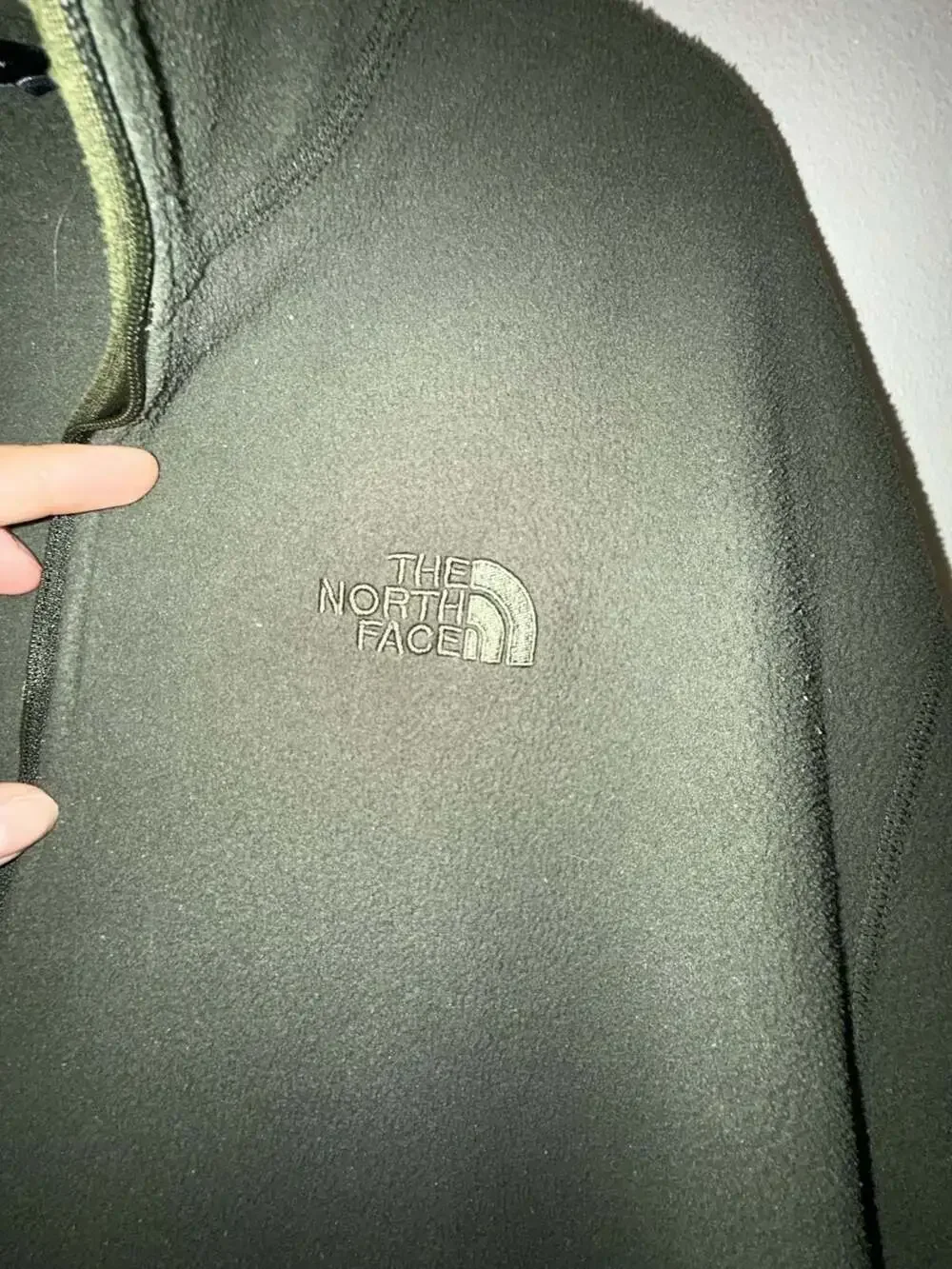 The North Face Men's 1/4 Zip Fleece Pullover Olive Green