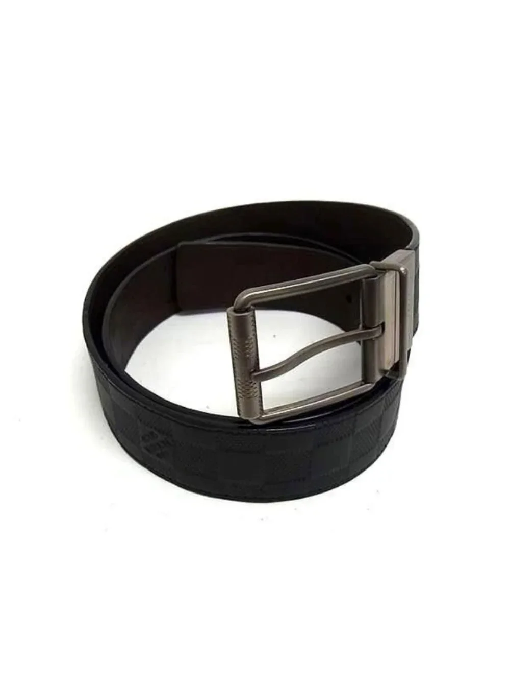Louis Vuitton Belt Damier Infini Ceinture 40 Black Brown Leather Reversible