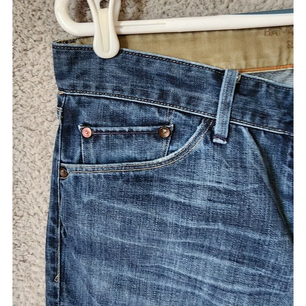 Banana Republic Blue Denim Slim Straight Button Fly‎ Jeans Size 32 x 30 Cotton