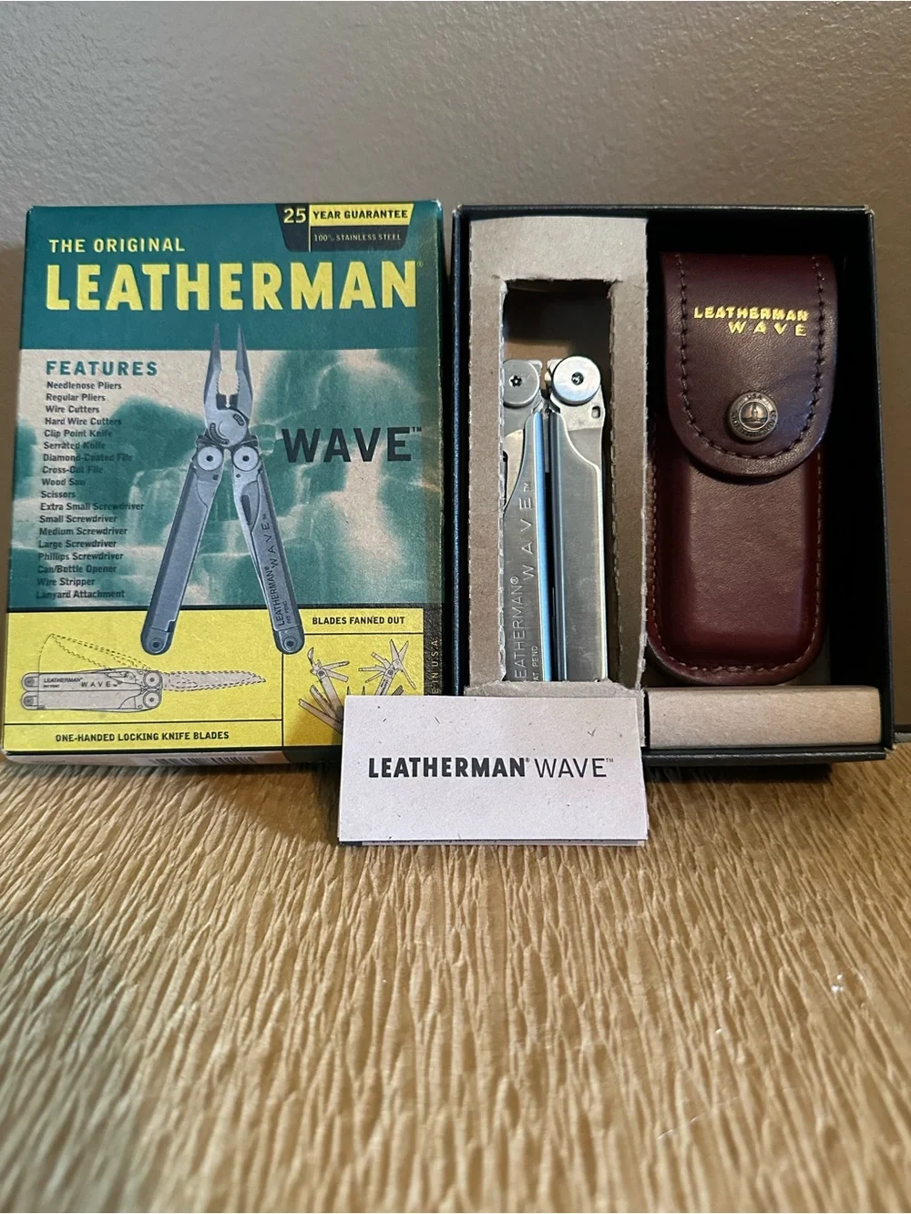 Leatherman Wave Stainless Multi-Tool with Leather Sheath - First Generation