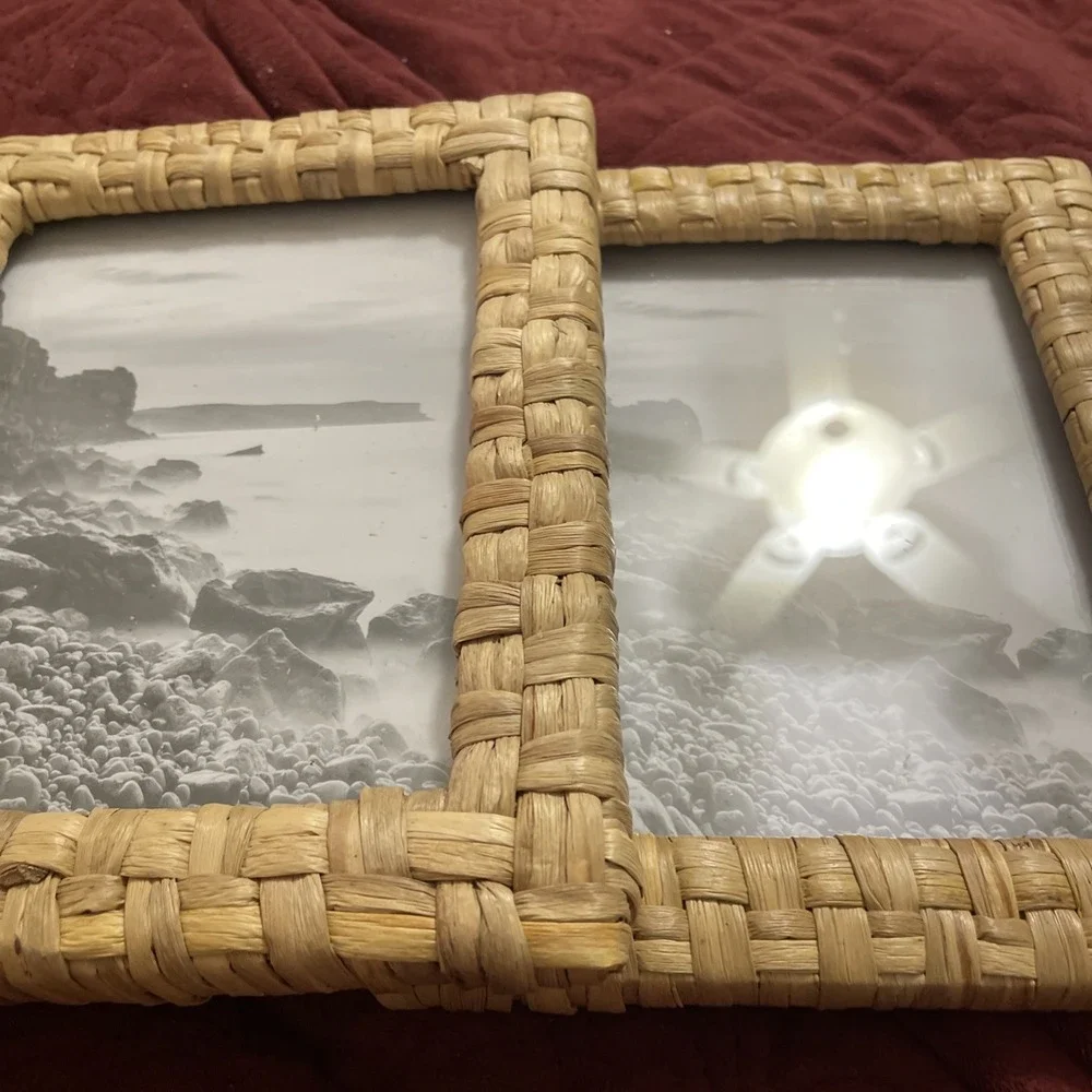 Lot Of 2 Threshold 5x7 Woven Picture Frame Natural Home Décor New Rustic Beach