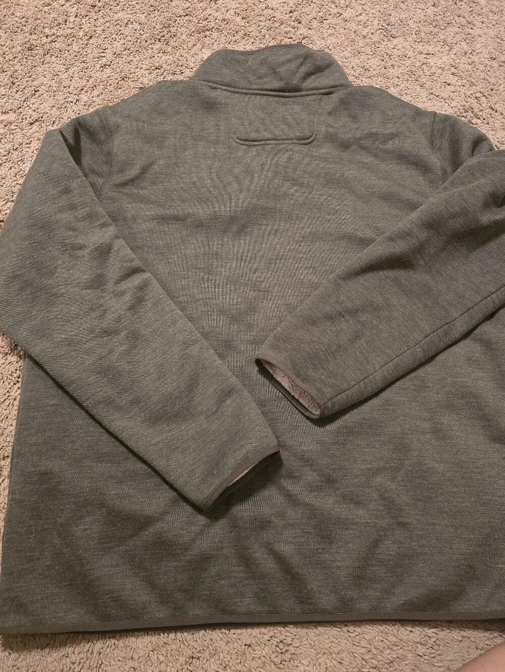 The North Face Men's Sherpa Patrol 1/4 Snap Fleece Pullover XL Taupe Gray Green