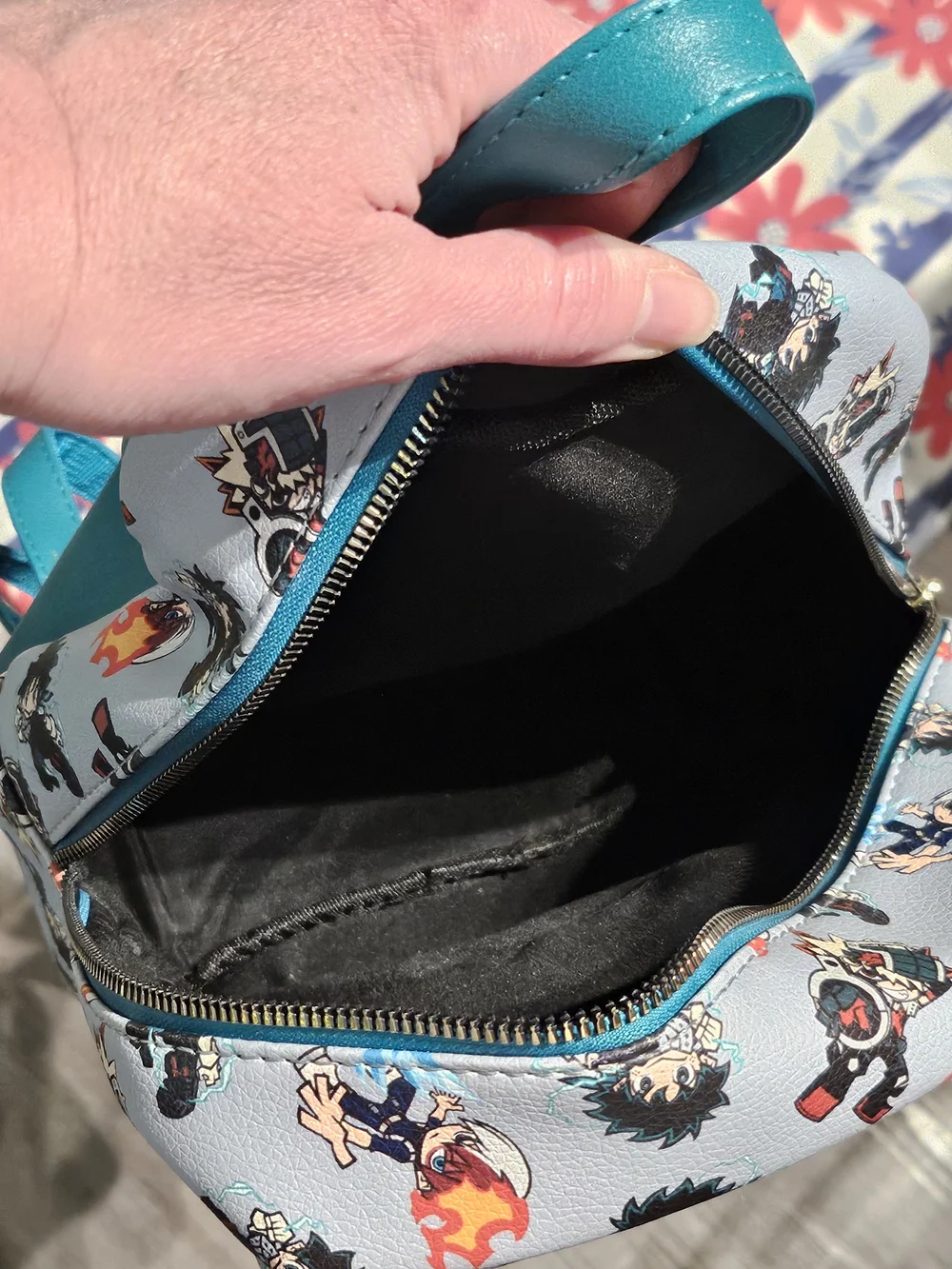 My Hero Academia Mini Backpack with Teal Trim