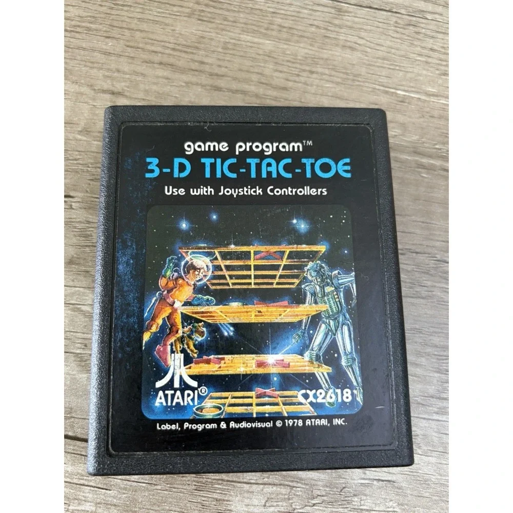 Atari 2600 3-D Tic-Tac-Toe‎ Game Cartridge Only Video Game