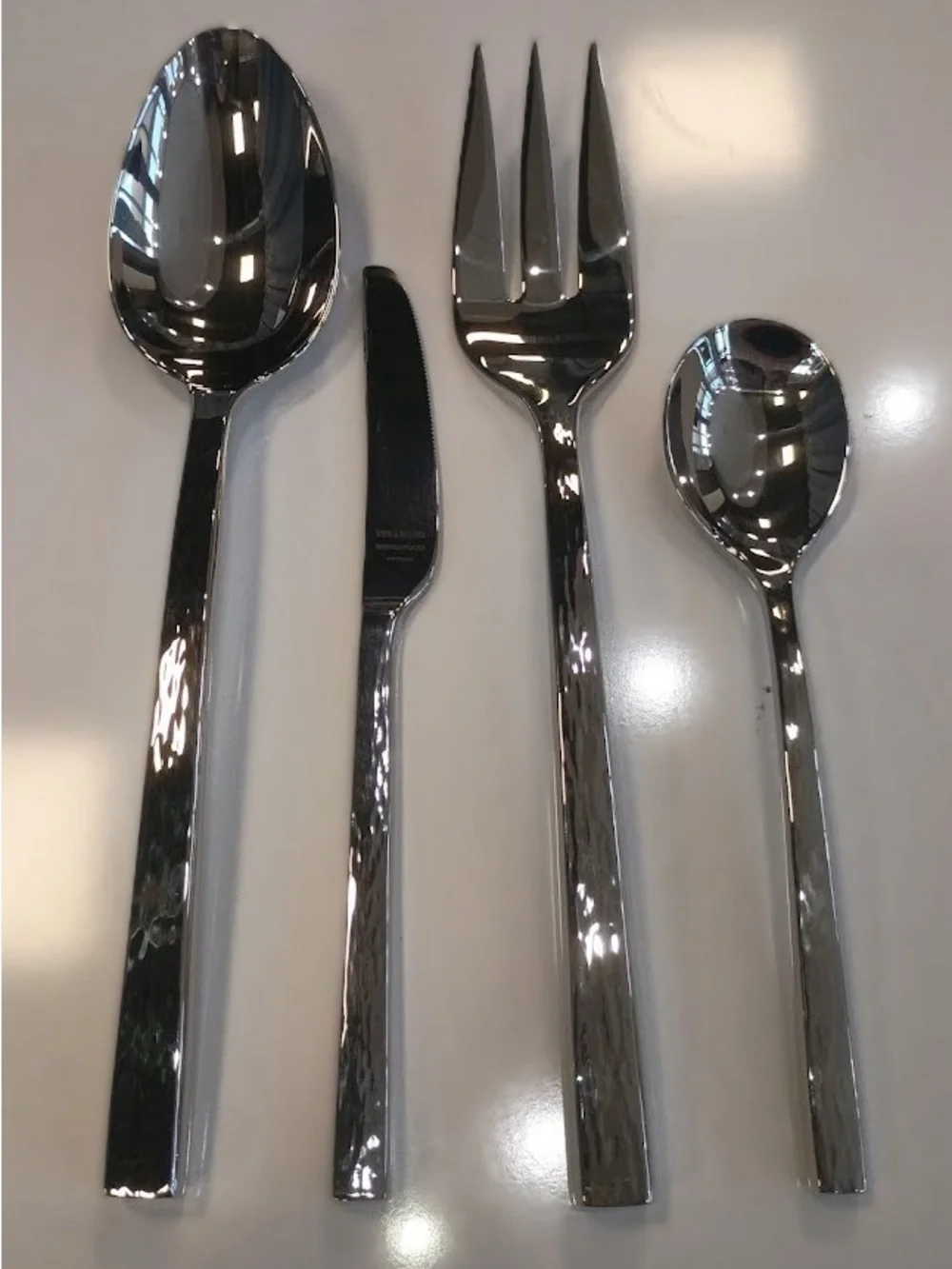 Wedgwood Vera Wang Hammered 4-piece Metal Hostess Set, NEW