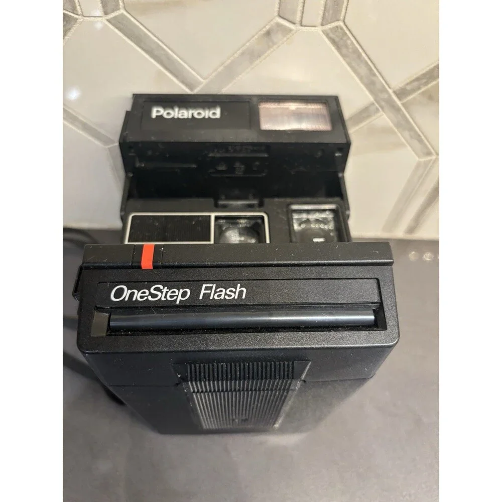 Vintage Polaroid One Step Flash 600 Instant Camera 80s 90s Retro Film Untested