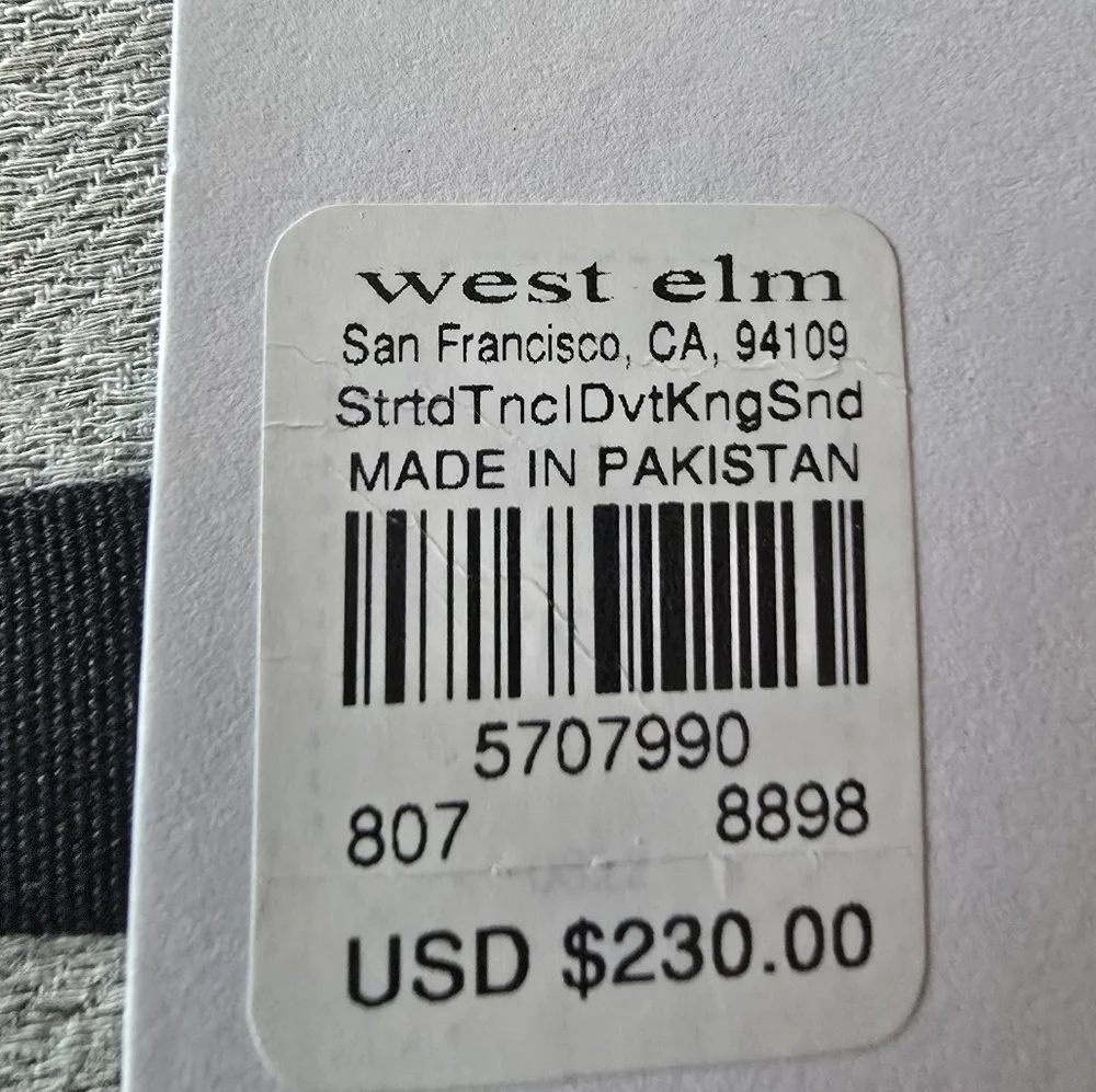❤️BUY 2 GET 1 FREE Silky TENCEL™ Striated Duvet Cover,Queen&King/California King