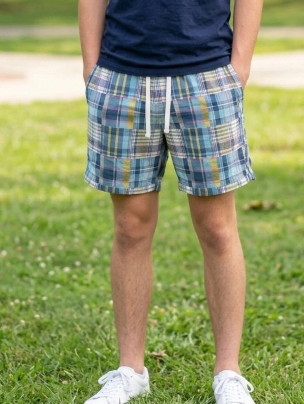 J.Crew 6 dock short in Indian madras patchwork plaid Mens XS Summer Comfort