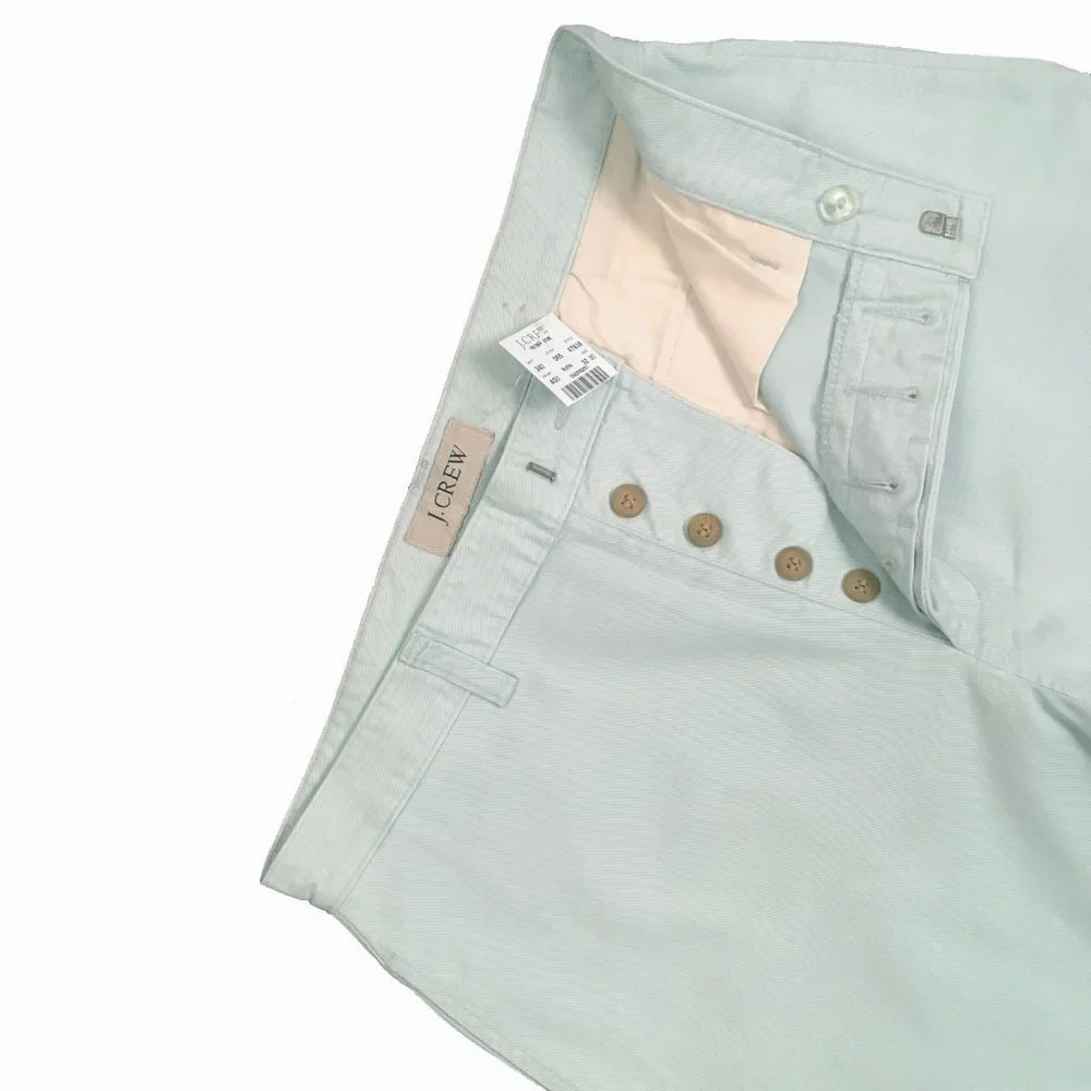 NEW Vintage J Crew Mens Chinos Pants! 32 33 34 Light Blue Wider Leg Inseam is 30
