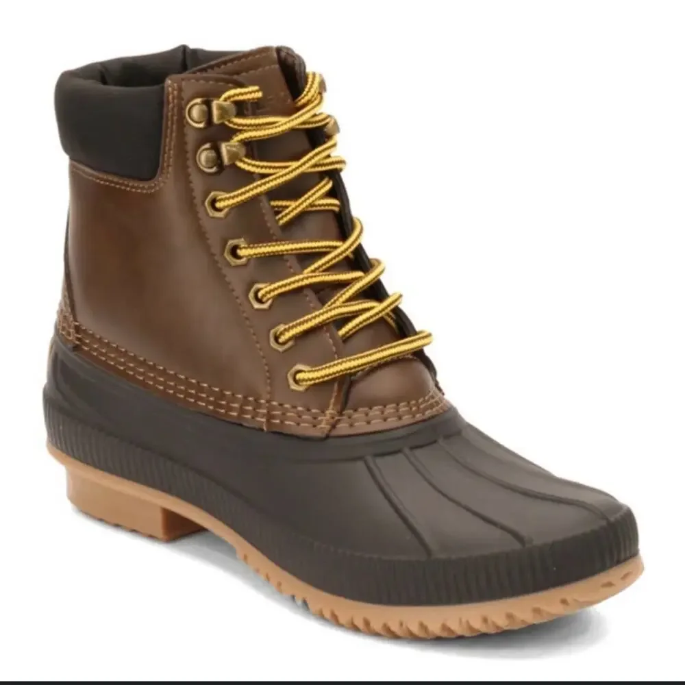 Tommy Hilfiger Duck Boots Mens Brown Colin 2 Waterproof Insulated Lace Up - 8