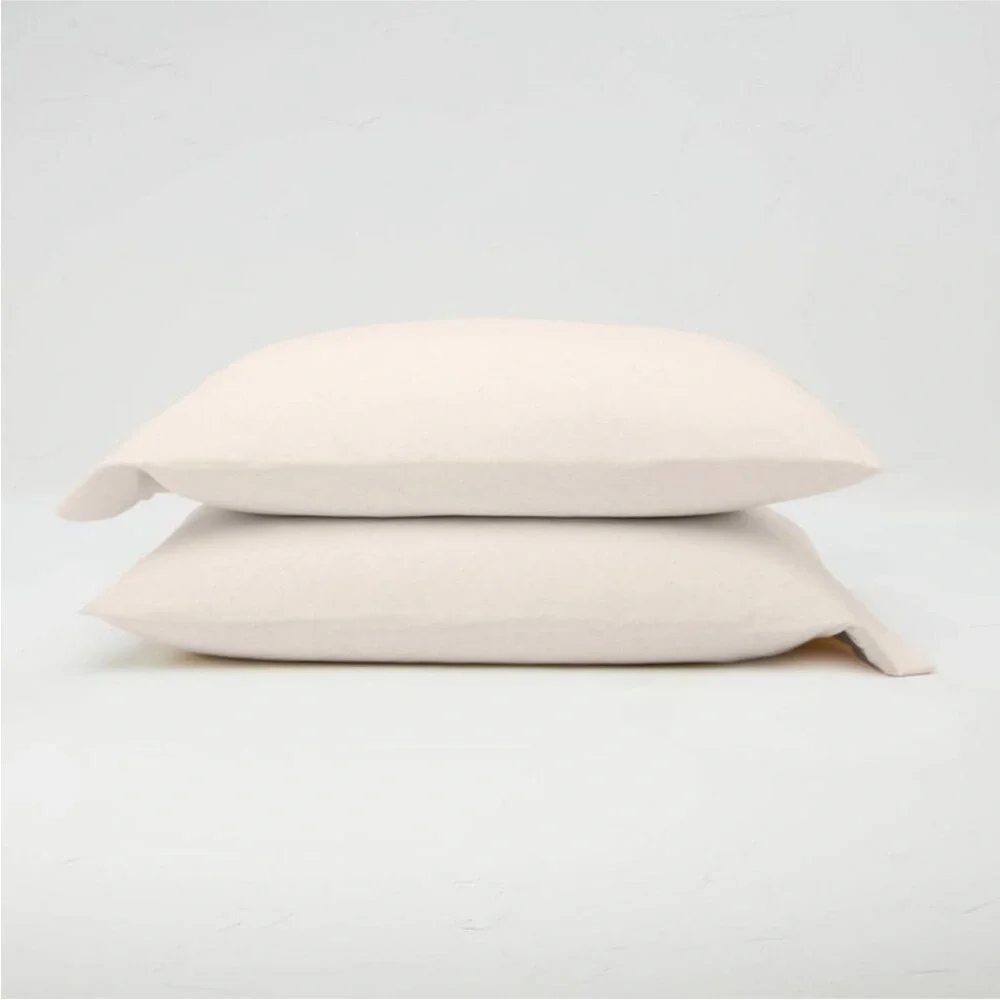 King Jersey Solid Pillowcase Set Natural - Casaluna new