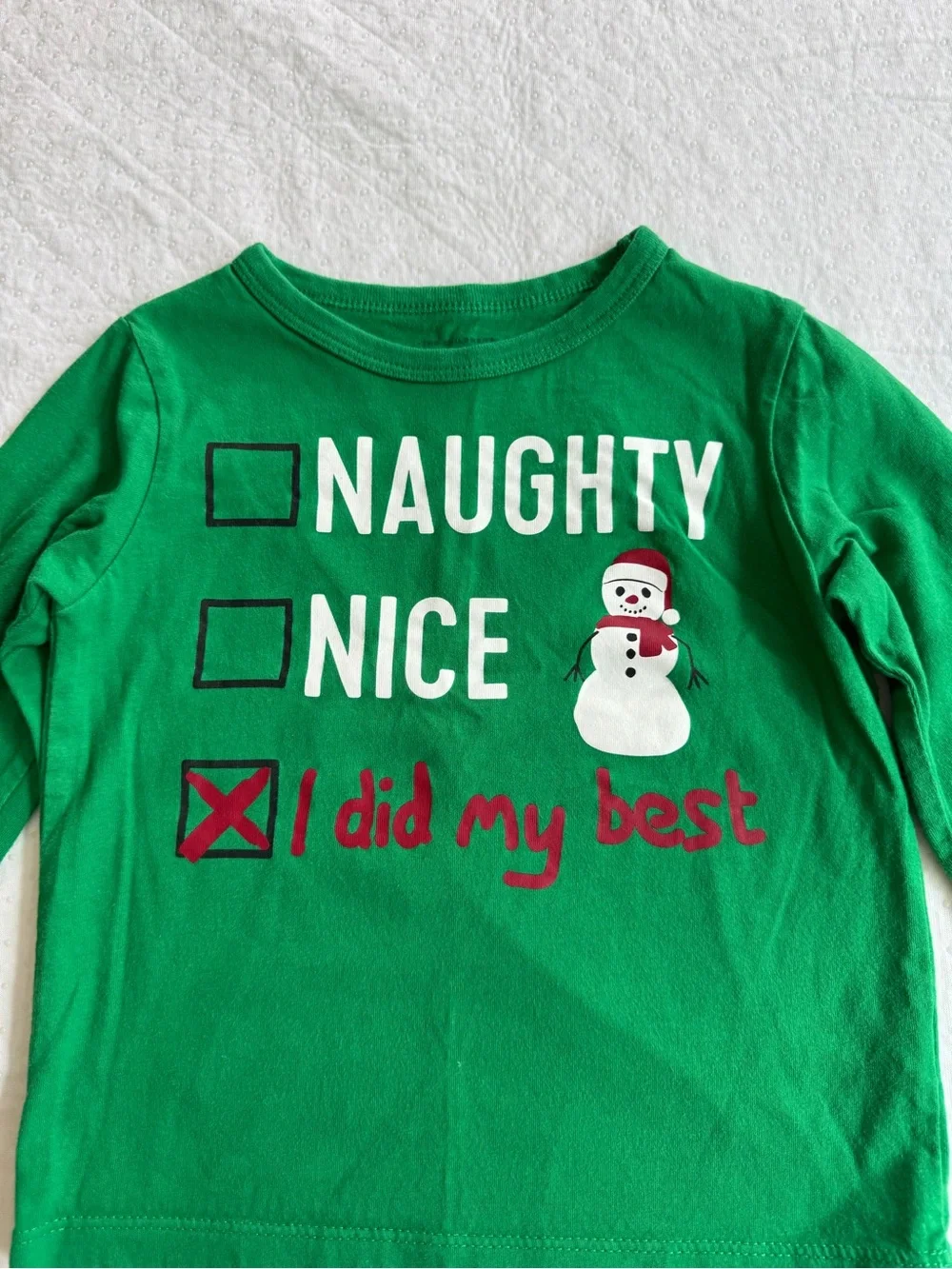 The Children’s Place Naughty or Nice Shirt Size 3T