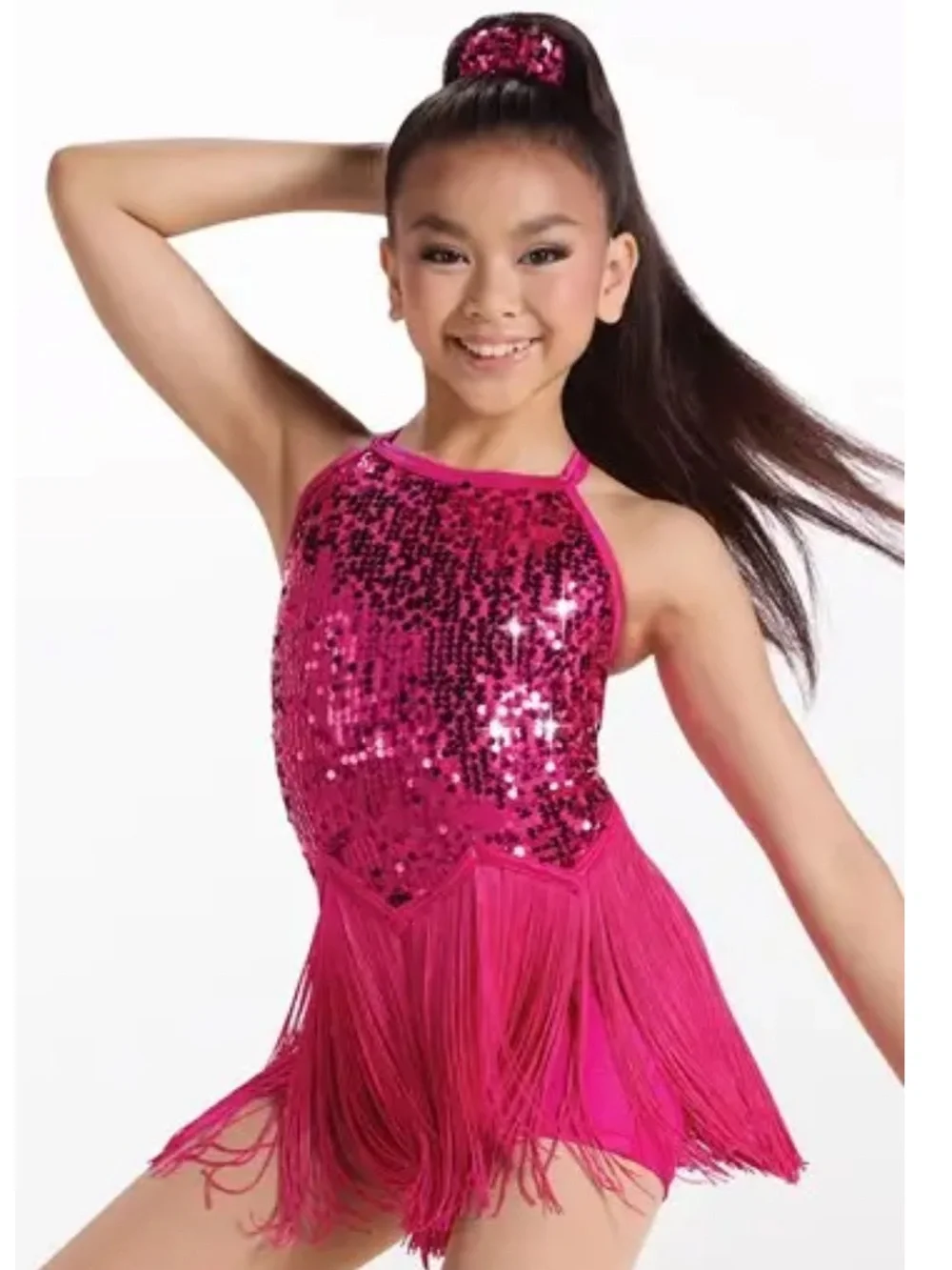 Weissman neckline shiny sparkle