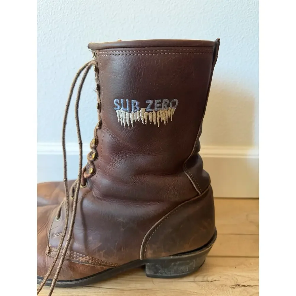 Double H 9581 Sub Zero Packer Boots Mens 11 EE Brown Leather Lace Up Insulated