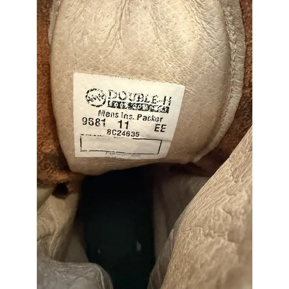 Double H 9581 Sub Zero Packer Boots Mens 11 EE Brown Leather Lace Up Insulated