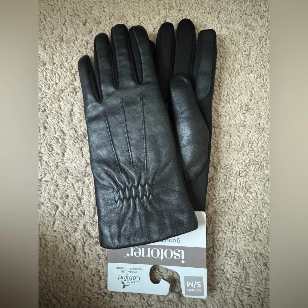Isotonor Leather Black Gloves