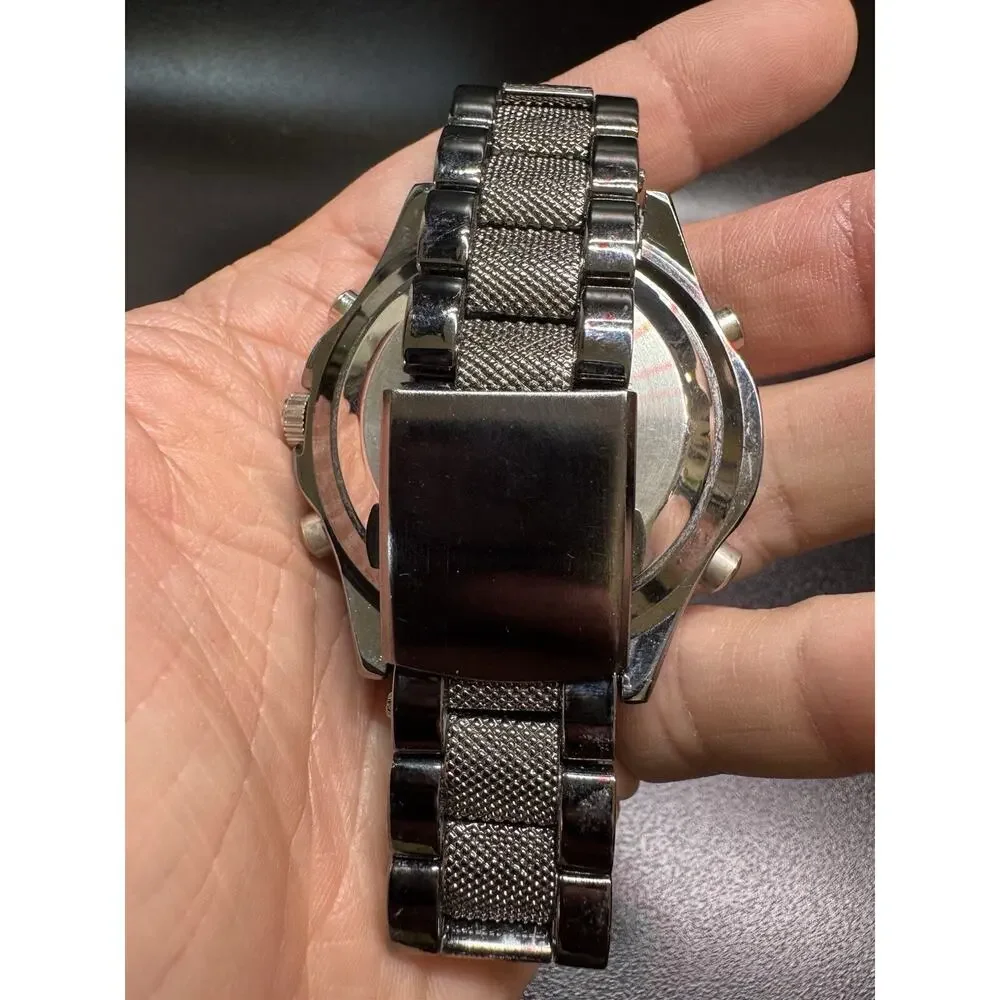 Lot of 2 US Polo Assn Men's Watches Genuine Brown Leather US 5050, US 8206 WORKS