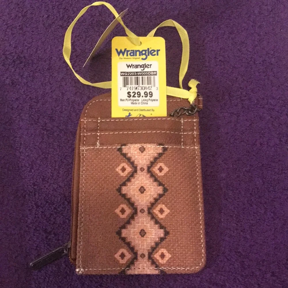 Wrangler Brown Patterned Women's Designed Card Wallet