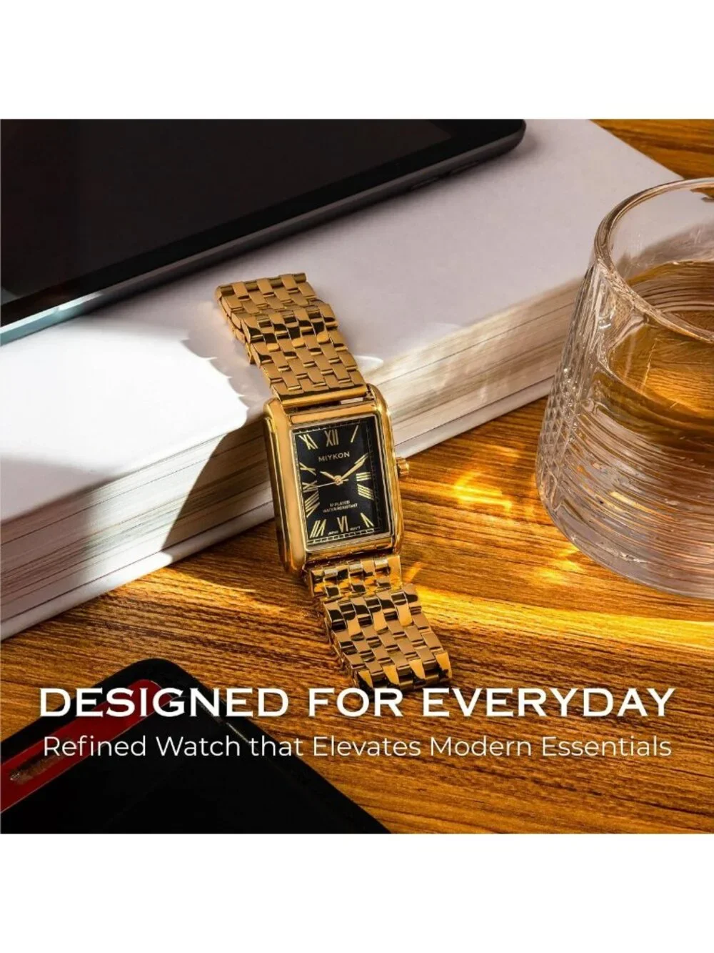 Vintage Men's Tank Dress Watch | Stainless Steel, Water Resistant, Roman
