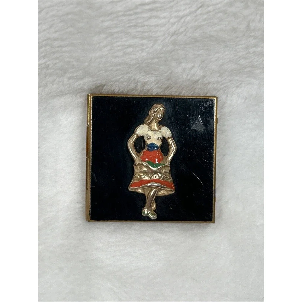 Vintage Mini Picture Frame Old Hollywood Star Golf Dancer Folding Travel Size