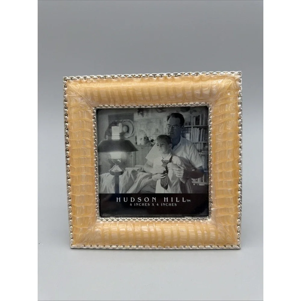 Hudson Hill Faux Mother Of Pearl In Metal Picture Frame Holds 4