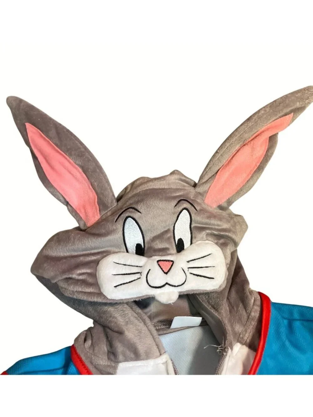 Space Jam: A New Legacy Bugs Bunny Costume Hoodie Pajamas With Tune Squad Logo S