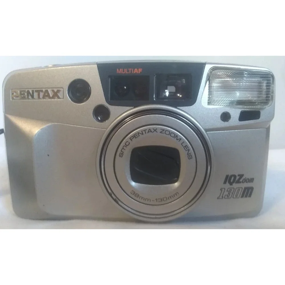 Pentax IQZoom 130M‎ MultiAF Point Shoot 38-130mm Silver UNTESTED PARTS REPAIR