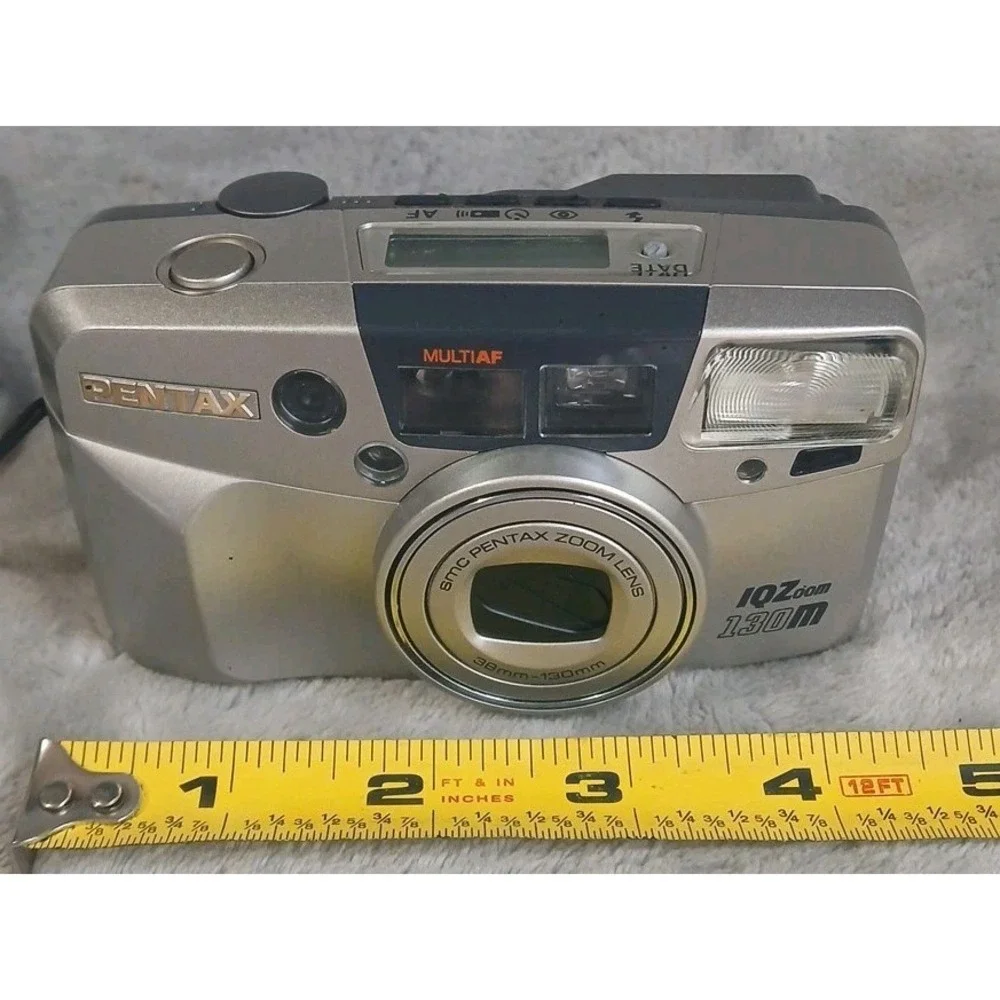 Pentax IQZoom 130M‎ MultiAF Point Shoot 38-130mm Silver UNTESTED PARTS REPAIR