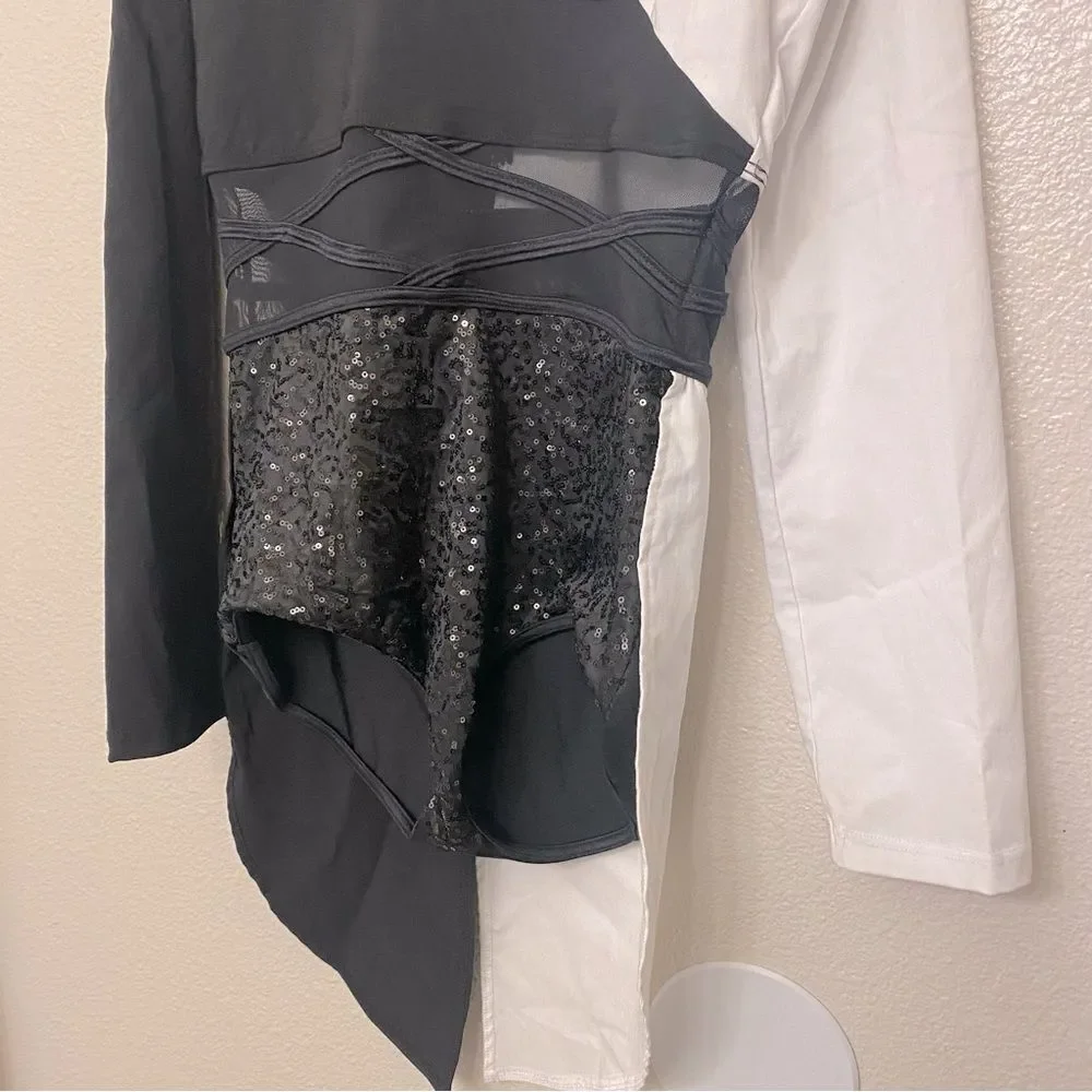 Weissman dance costume white black