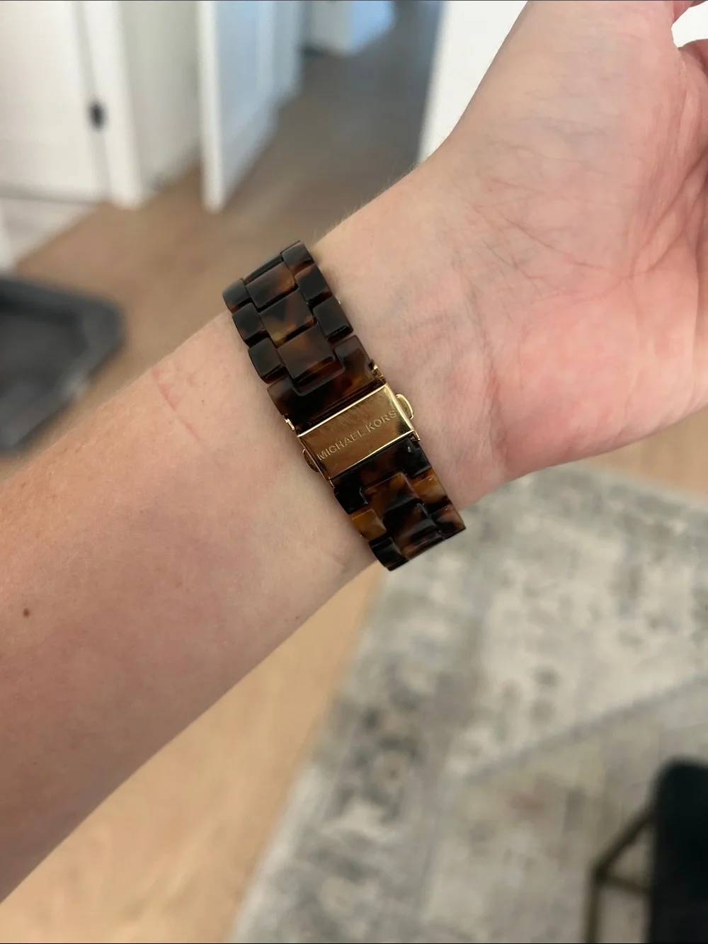 Michael Kors tortoise shell watch. Battery replacement required.