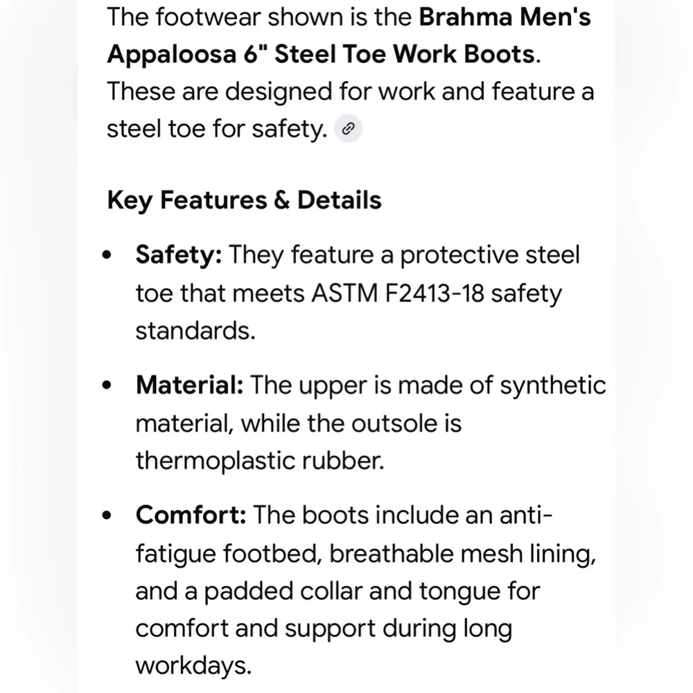 Brahma steel toe