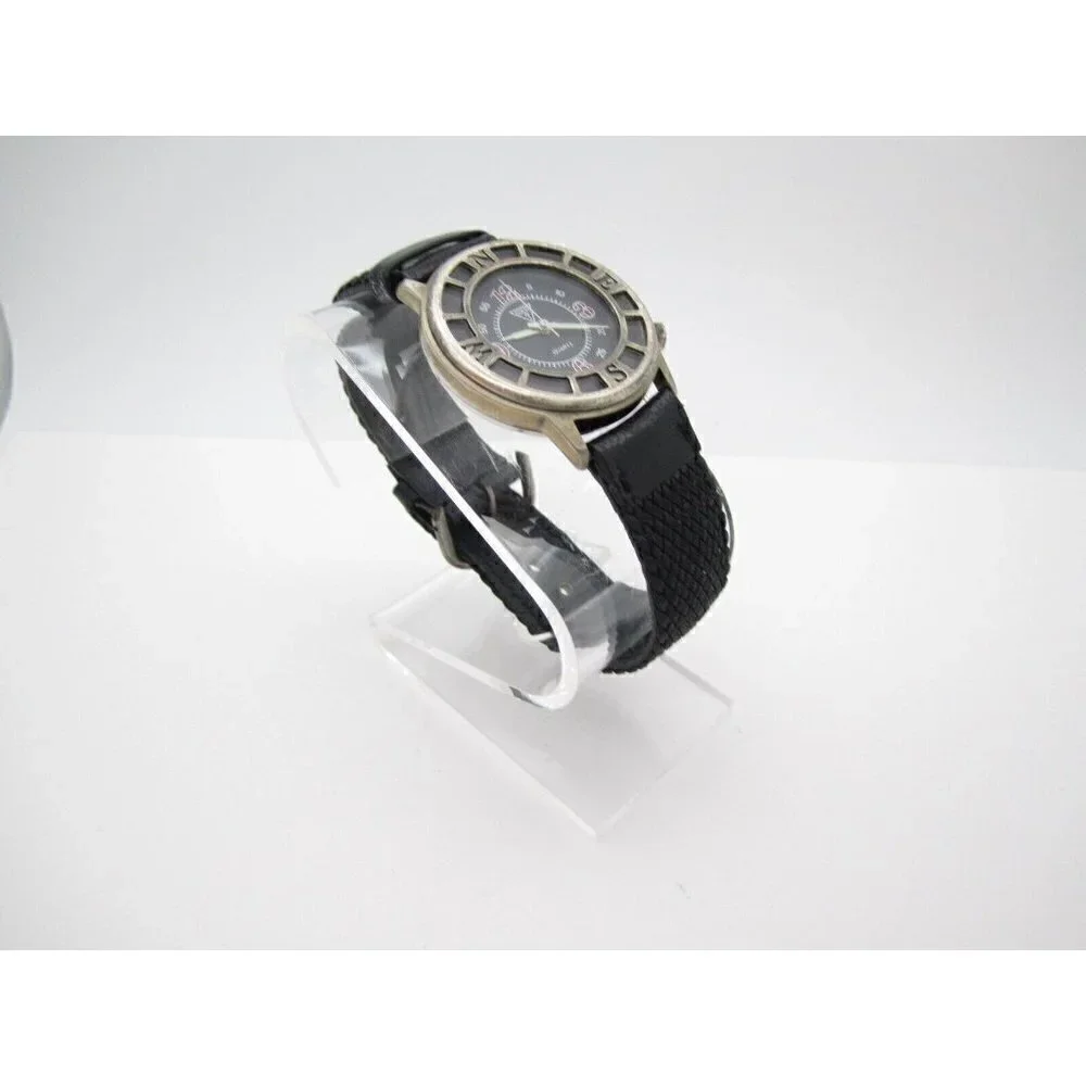 Vtg 1990 Women Guess Quartz WR Analog 34mm Dial Contemporary‎ Round Watch (F157)