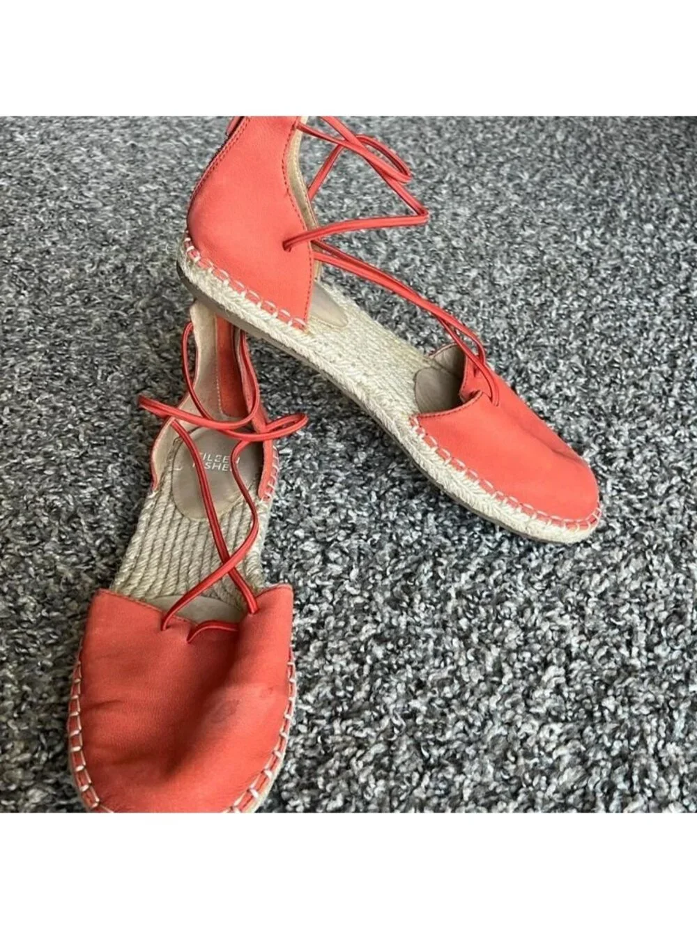 Eileen Fisher Orange/Pink Espadrilles Size 6.5 Summer Vacation Beach Holiday
