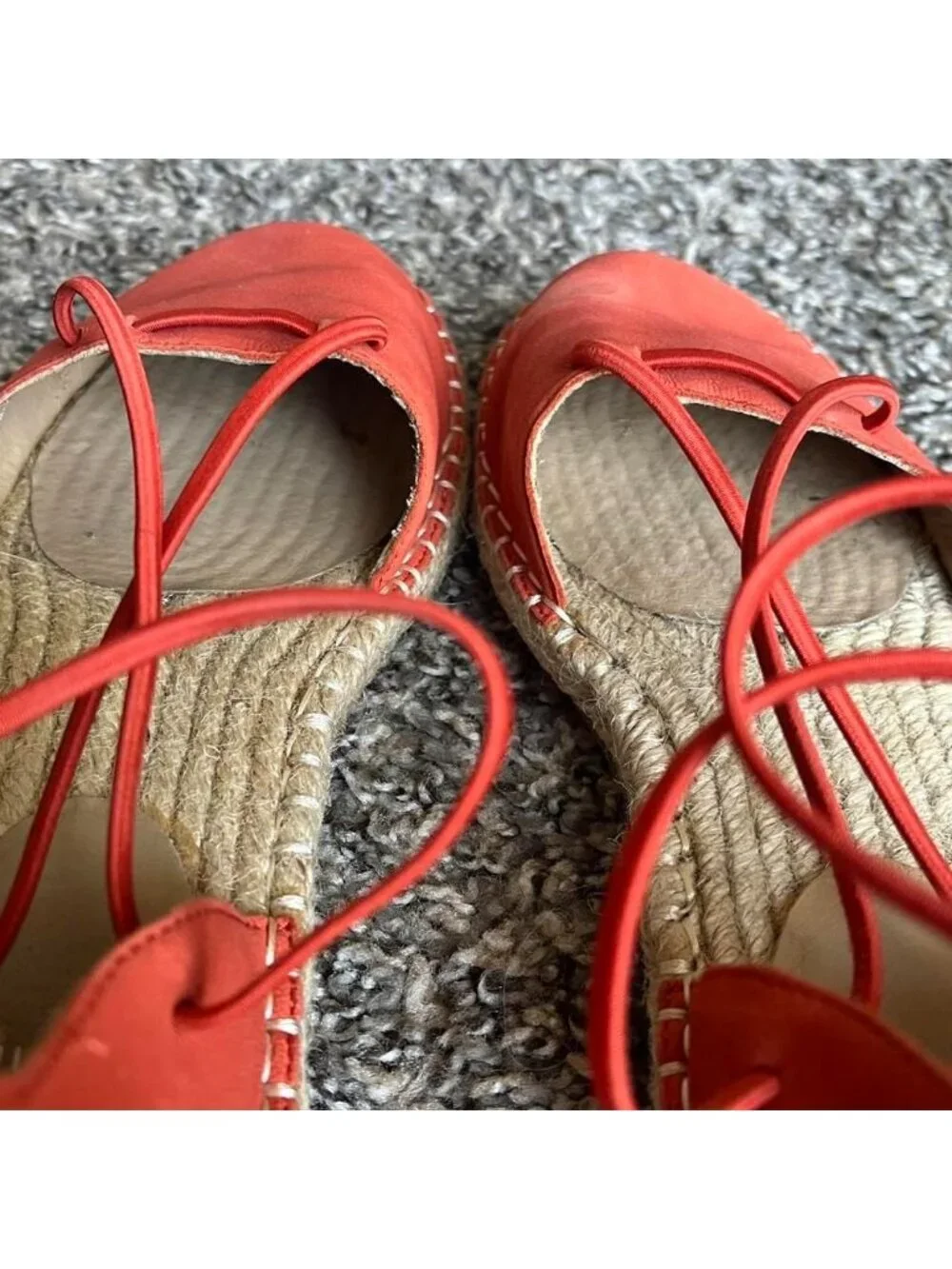 Eileen Fisher Orange/Pink Espadrilles Size 6.5 Summer Vacation Beach Holiday