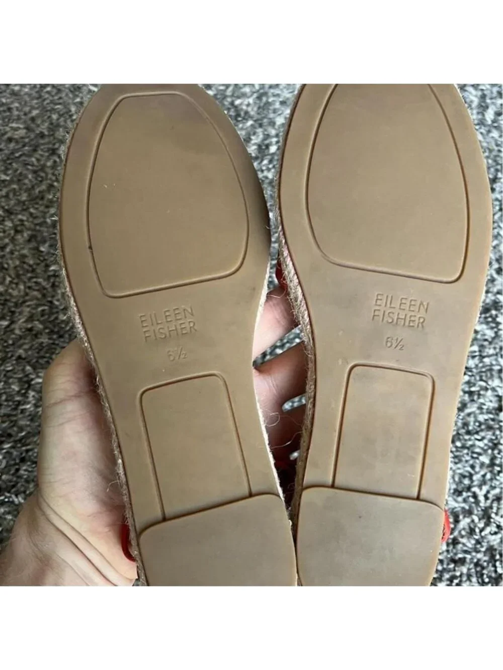 Eileen Fisher Orange/Pink Espadrilles Size 6.5 Summer Vacation Beach Holiday