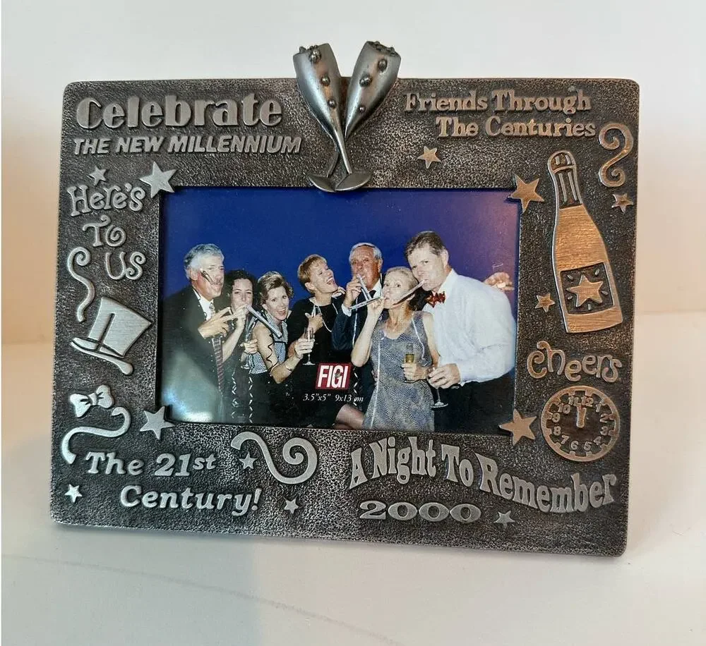 Vintage Picture Frame 2000 Millennium Frame, New Years, 3.5