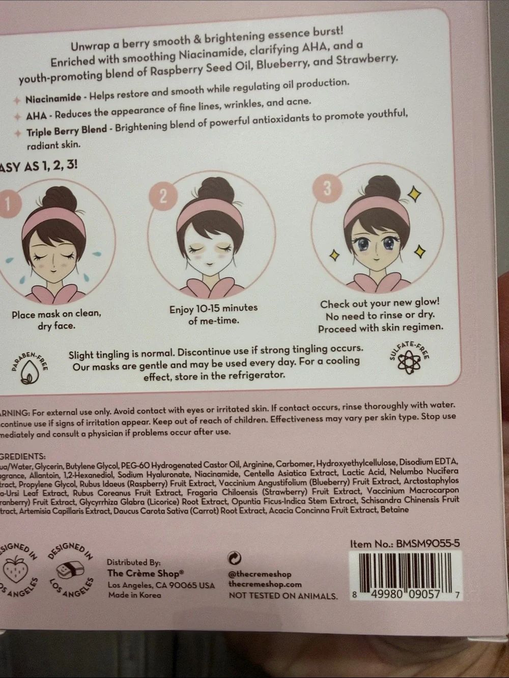 The Crème Shop Skin Patch & Sheet Bundle in Pink Face masks and hydration patch