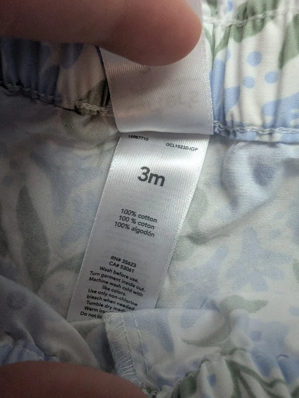 Carters listing both