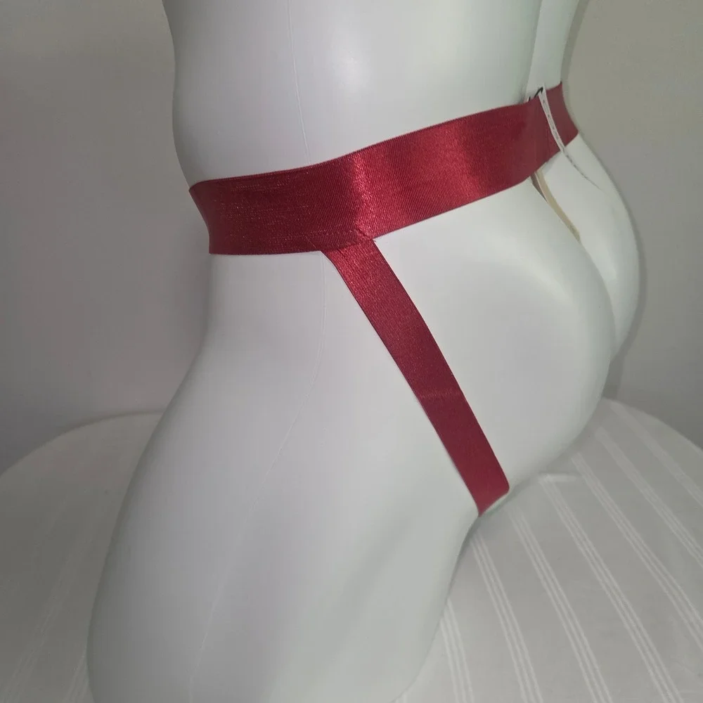 Cosabella Mens Red Floral Lace Jockstrap Underwear Strappy Pouch Lingerie