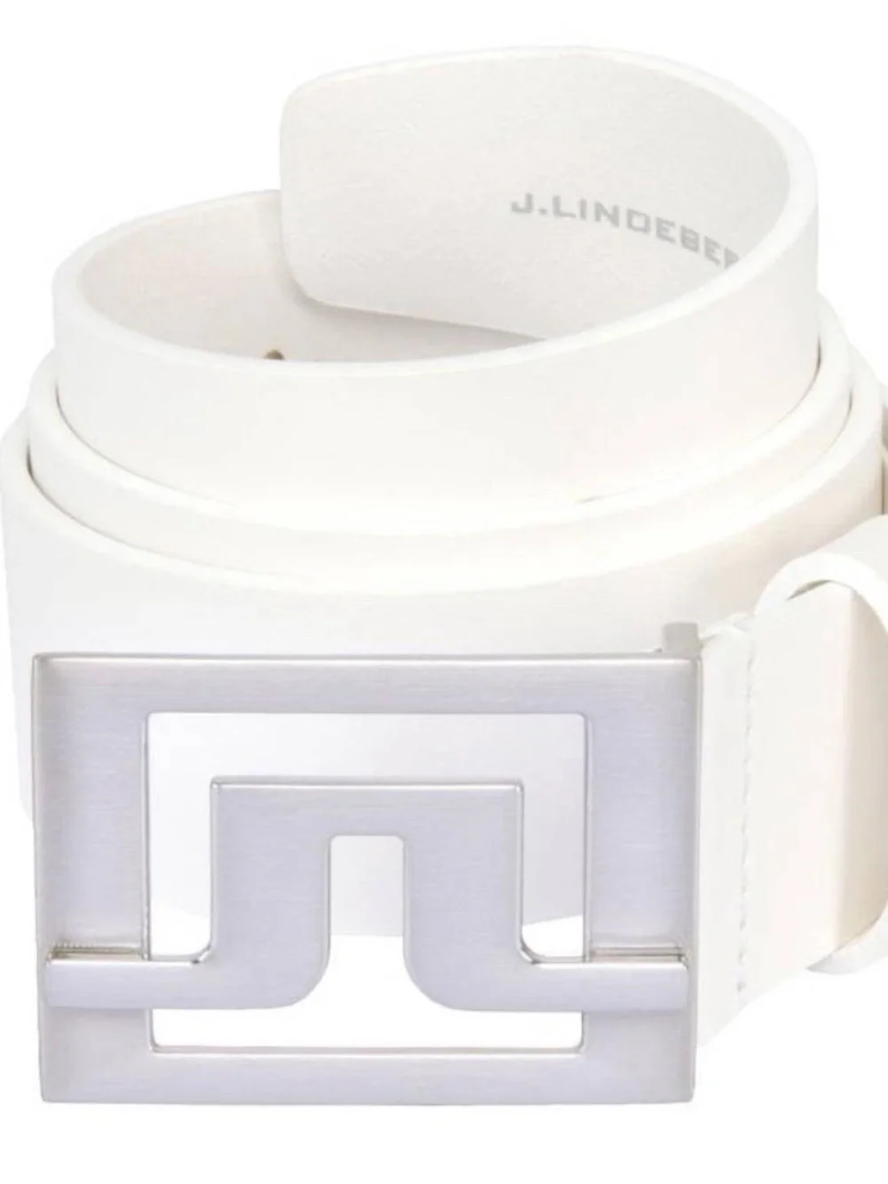 Brand New J.Lindeberg Men Slater White Leather Golf Belt White - 38
