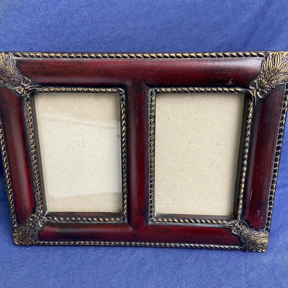 Vintage Wooden Picture Frame Two photos