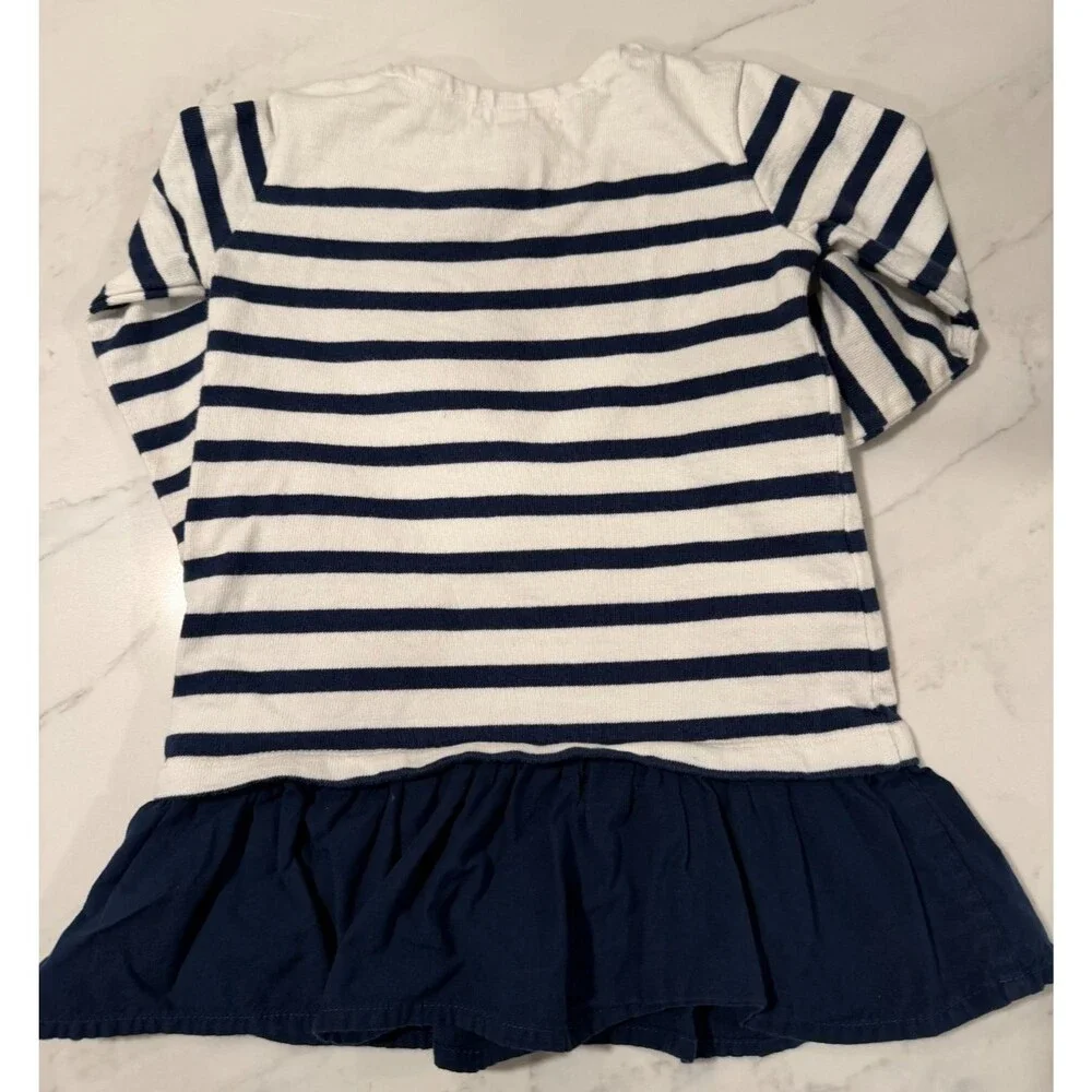 Ralph Lauren Girl's Striped Dress Anchor 18M Nautical Preppy